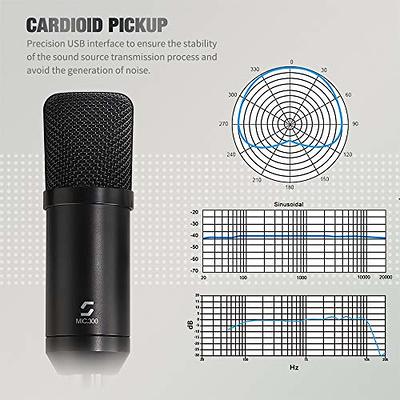 USB Microphone for PC Computer Microphone Cardioid Condenser Microphone  Gaming Mic Recording MIc with Tripod Stand, Pop Filter, Shock Mount for  Streaming Podcasting Vocal Podcasting  Skype PS4: :  Musical Instruments 