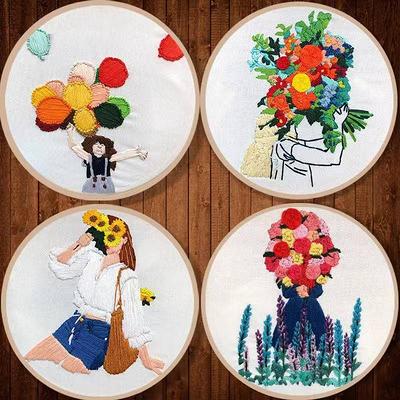 Embroidery Kit Beginner, 3D Embroidery Flower