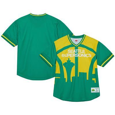 Men's Mitchell & Ness Shawn Kemp Green/Red Seattle SuperSonics Hardwood  Classics Big & Tall Name