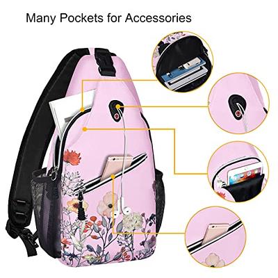 MOSISO Sling Backpack, Multipurpose Travel Hiking Daypack Garden Flowers  Rope Crossbody Shoulder Bag, Pink - Yahoo Shopping