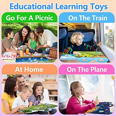 Reusable Sticker Books for Kids, 2 Sets Travel Removable Toddler Sticker  Books for 2 3 4 5 Year Old Girls Boys Birthday Gifts Educational Learning