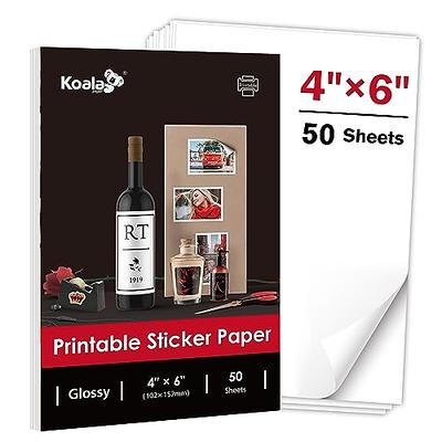 Koala Waterproof Glossy Vinyl Sticker Paper Full Sheet for Inkjet