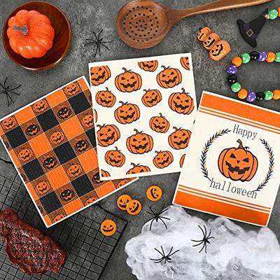 Whaline 4Pcs Halloween Swedish Dishcloths Pumpkin Happy Halloween Stripe  Plaid Kitchen Dish Towel Reusable Washable Cotton Kitchen Towels for  Halloween Holiday Baking Cooking, 6.7 x 7.7Inch - Yahoo Shopping