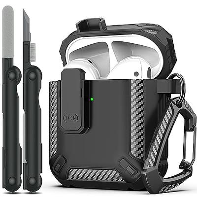 Spigen Tough Armor Designed for Airpods Case Cover for Airpods 1 & 2 [Front  LED Visible] - Black