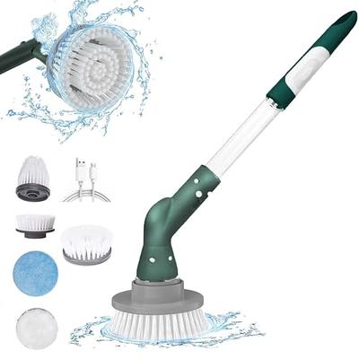Aspiron Electric Spin Scrubber, Cordless Shower Cleaner with 8 Replaceable  Brush Heads, Adjustable Angles and Extension Handle, Cleaning Brush for  Car, Bathroom, Tub, Tile, Floor 