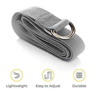  Sunshine Yoga 10-Pack Yoga Strap, 6-Foot Yoga Straps With  Anti-Slip D-Ring Buckle, Adjustable Leg Stretching Strap for Muscle and  Hamstring Stretch, Exercise Strap for Schools and Studios, Black : Sports