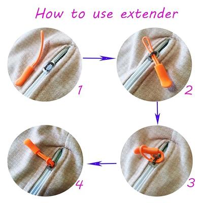4 pcs Zipper Pulls Tab Replacement Luggage Zipper Pull Extension