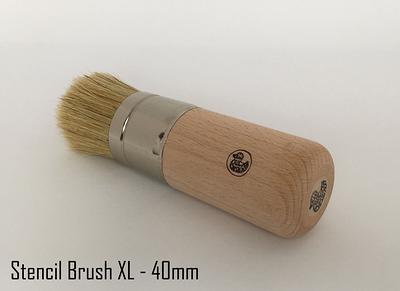 Stencil Brushes White Hog Hair Bristle Art Craft Acrylic Oil