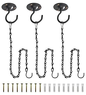 20 Pack Large S Hooks Black Steel S Shaped Hooks (3.7 in) Vinyl Coated  Heavy Duty Rustproof S Hooks for Hanging Pans Pots Plants Towels Heavy Duty