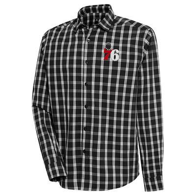 San Francisco 49ers Antigua Industry Flannel Button-Up Shirt Jacket - Black