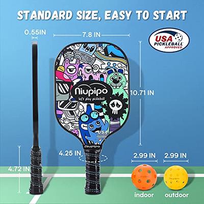 Pickleball Paddles Set of 4, 7.5oz Fiberglass Honeycomb Core Pickleball  Racket with Outdoor/Indoor Ball, Portable Shoulder Bag, Paddle Grip and  Tape, Pickleball Gifts for Family, Kids and Beginner - Yahoo Shopping