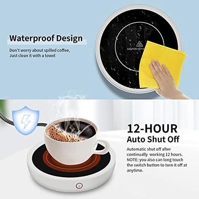 Coffee Mug Warmer, Electric Beverage Warmers for Office Home Desk Use,  Smart Cup Warmer Thermostat Coaster for Hot Coffee Tea Espresso Milk