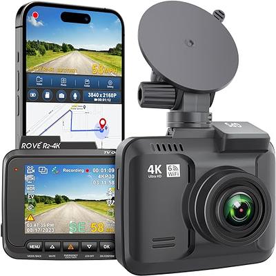 sarmert 4K Dash Cam Front and Rear with 64GB SD Card, 4K Car Dashcam+1080P  Backup Camera Built-in 5G WiFi GPS, Dual Dash Camera for Cars with WDR