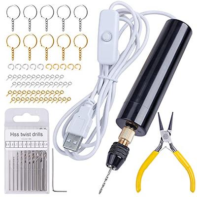 Leifide Electric Resin Drill Set, Including 300 Gold Silver Eye Screws, 10  Twist Drill Bits Tools