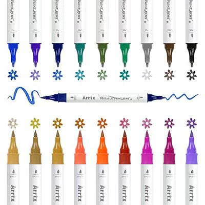 Sunshilor Calligraphy Metallic Marker Pens Dual Tip Chisel and Medium –  WoodArtSupply