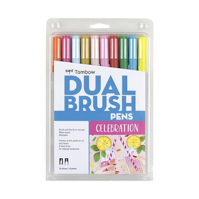 Tombow 56225 Dual Brush Pen Art Markers Celebration 6-Pack