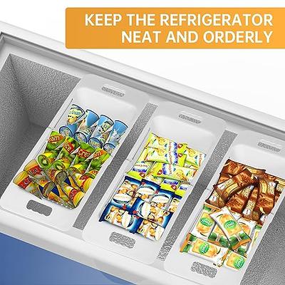 Livoccur Freezer Baskets for Chest Freezer, Adjustable Chest Freezer  Organizer Bins Fits Most Deep Freezers, Deep Freezer Organizer Bins with  Handle