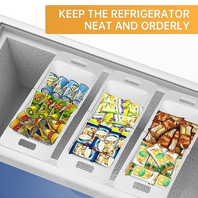 2PCS Adjustable Freezer Baskets for Chest Freezer, Expandable Deep Freezer  Organizer Bins, Freezer Storage Bins with Handle, Freezer Organization (S