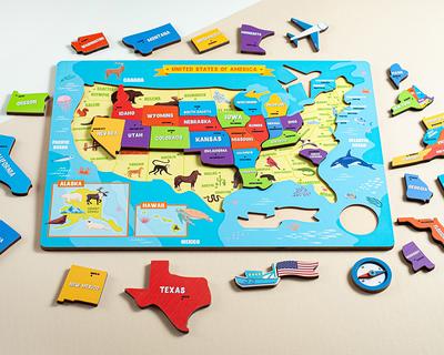 United States Puzzle for Kids - 70 Piece - USA Map Puzzle 50 States with  Capitals - Childrens Jigsaw Geography Puzzles Ages 4-8, 5-7, 4-6 - US  Puzzle