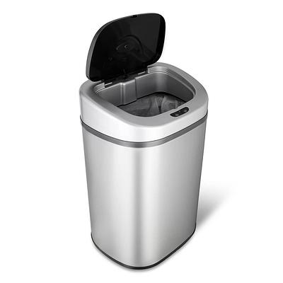 13 Gallon Rectangular Swivel Lid Stainless Trash Can Precision Series 780829