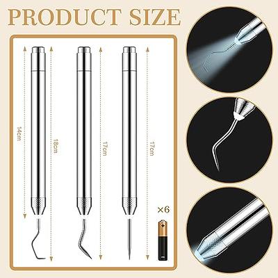 3 Pcs Weeding Tools for Vinyl with LED Light Set Pin Pen Weeding Tool  Weeding Pen