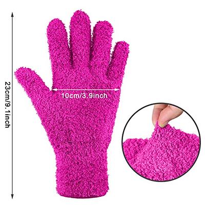 Evridwear Microfiber Dusting Gloves Dusting Cleaning Glove for Plants  Blinds Lamps and Small Hard to Reach Corners (Blue S/M) Blue Small/Medium  (Pack of 1)