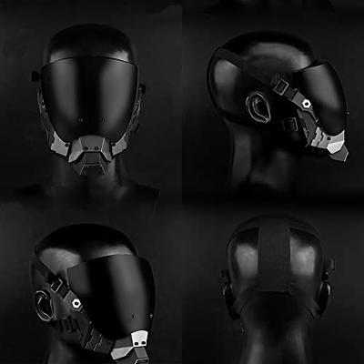  LIGUOGUO Full Face Mask Costume Futuristic Punk Mask Cosplay  for Men Techwear Black Punk Mask Halloween Costume Accessories : Clothing,  Shoes & Jewelry