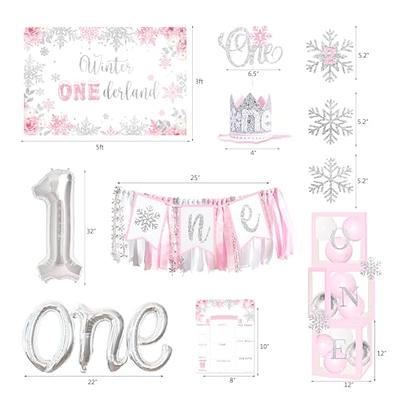 Winter Onederland Birthday Decorations, Winter Onederland 1st Birthday  Decorations for Girl, Winter Onederland First Birthday Decor, Snowflake  Photo