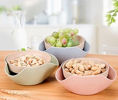 Pistachio Bowl Snack Serving Dish Double Peanut Bowl with Seeds Shell  Storage