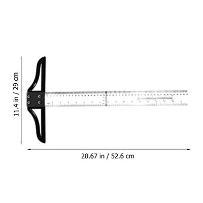 Draf 12 inch Architectural and Engineering Imperial Scale Ruler Set - Laser-etched Aluminum Triangular Drafting Tool - for Architect and Civil