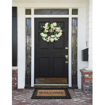 Wrought Iron Grey 18 in. x 30 in. Door Mat