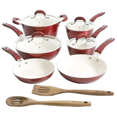 Tramontina Primaware 18 Piece Non-stick Cookware Set, Red