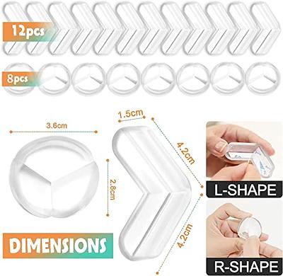 Corner Protector for Baby (20-Pack),Table Corner Protectors for Baby Corner  Guards，Baby Proof Clear Safety Guards，12 L-Shaped and 8 Round-Shaped  Furniture Corner Covers for Baby Child Keep Safe