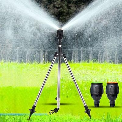 Impact Sprinkler Head Brass Pulsating Sprinkler Lawns Garden Adjustable 360  Degrees Watering Heavy Duty Sprinkler Head with Nozzles for Yard and Grass