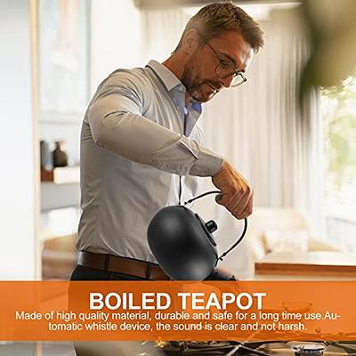 DOITOOL Tea Kettle Stovetop with Infuser - Stainless Steel Black Tea Pots  for Stove Top - Kettle Water Boiler with Anti-scalding Handle for Tea