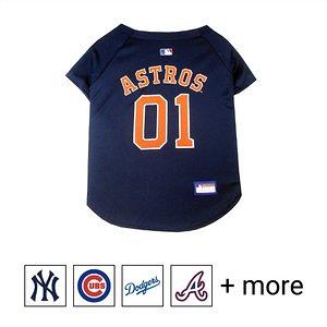 Pets First MLB Houston Astros Mesh Jersey for Dogs and Cats - Licensed Soft  Poly-Cotton Sports Jersey - Medium 