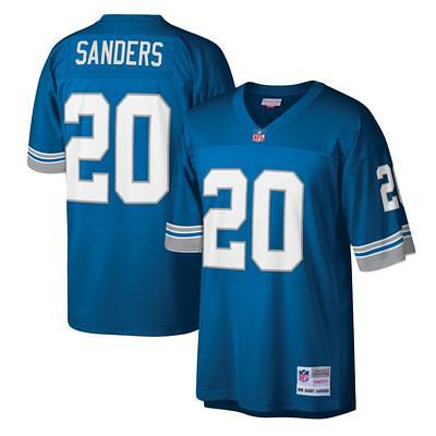 Barry Sanders Detroit Lions Men's Black Name & Number Logo T-Shirt 