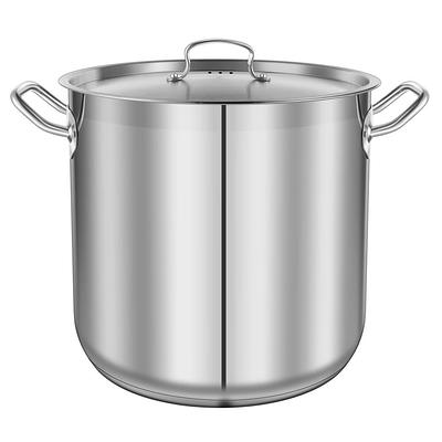 Herogo 12-Quart 18/10 Stainless Steel Stock Pot with Lid, Large Heavy Duty Soup  Pot Compatible with Electric, Gas, Induction and Gas Cooktops, Dishwasher  Safe - Yahoo Shopping