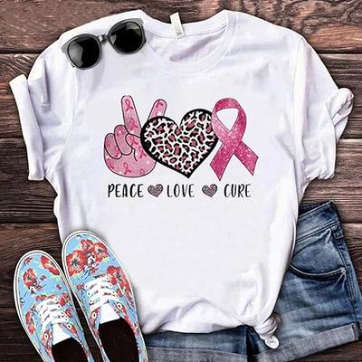 Iron on Decals Large Pink Ribbon Breast Cancer Awareness Iron on