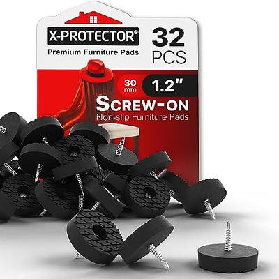 X-Protector Screw On Rubber Feet - 32 PCS 1.2 - Premium Non Slip