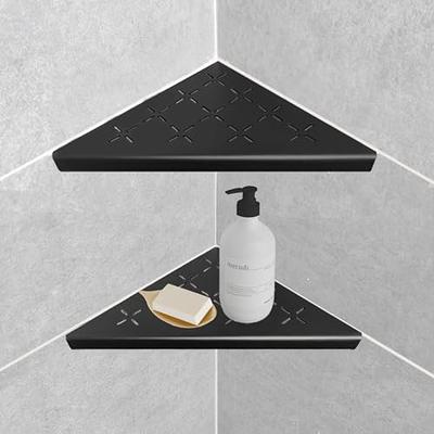 Xiarnotogi 2-Pack Corner Shower Shelf, SUS304 Stainless Steel Bathroom  Shelves For Tile Walls,No Drilling Shower Organizer Corner Shelf, 10 Inch