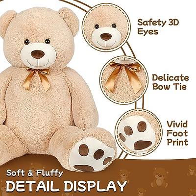 LotFancy Teddy Bear Stuffed Animals, 20 inch Soft Cuddly Stuffed Plush  Bear, Cute Stuffed Animals Toy with Footprints, Gifts for Kids Baby  Toddlers on