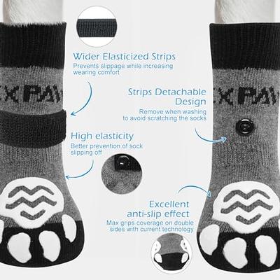 2 Pairs of Anti Slip Dog Socks-Dog Grip Socks with Straps Traction Control  for Indoor on Hardwood Floor Wear,Pet Paw Protector for Small Medium Large  Dogs B S 