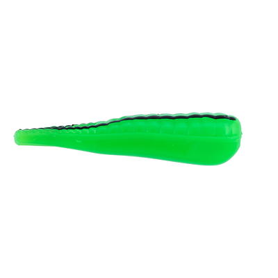 Ike-Con Spinner Rig Leech - Black/Glow Chartreuse Blade