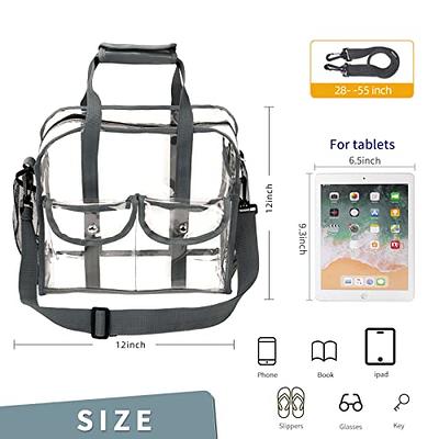  MOFASVIGI Clear Crossbody Bag Stadium Approved Tote Bag  Adjustable Shoulder Strap Waterproof Transparent Handbag for Work, Sports  Games, Concerts-12 x12 x6 : MOFASVIGI: Sports & Outdoors