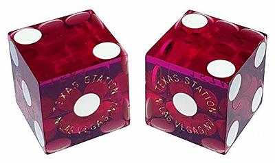 Wide Selection of 19mm Craps Dice - Authentic Las Vegas Casino Table-Played (Caesar's Palace (Red Polished))