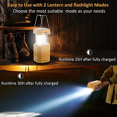 2 Pack Solar Camping Lantern Rechargeable,Hand Crank Lantern Flashlight  Emergency Light, 3 Powered Ways & USB Cable, Waterproof, Collapsible for  Survival Kit & Hurricane - Yahoo Shopping