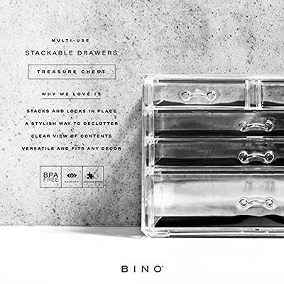  BINO, Stackable Storage Drawers, Large - Clear, THE CRATE  COLLECTION