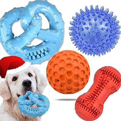 4.5” Heavy Duty Squeaky Dog Balls Toys for Medium Large Dogs 4 Pack  Indestructible Dog Toys for Aggressive Chewers Spike Dog Balls for Clean  Teeth and
