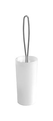 iDESIGN Una Slim Toilet Bowl Brush And Holder Set White